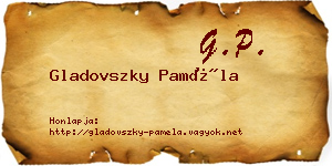 Gladovszky Paméla névjegykártya